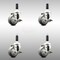 Service Caster 3 Inch 316SS Thermoplastic Rubber Swivel 7/8 Inch Stem Caster Set Brake SCC SCC-SS316EX20S314-TPRB-TLB-78-4 - alternate 2